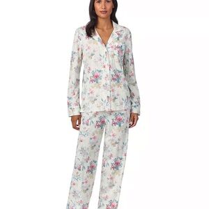 Floral Print Women's Pajama Set butter yellow